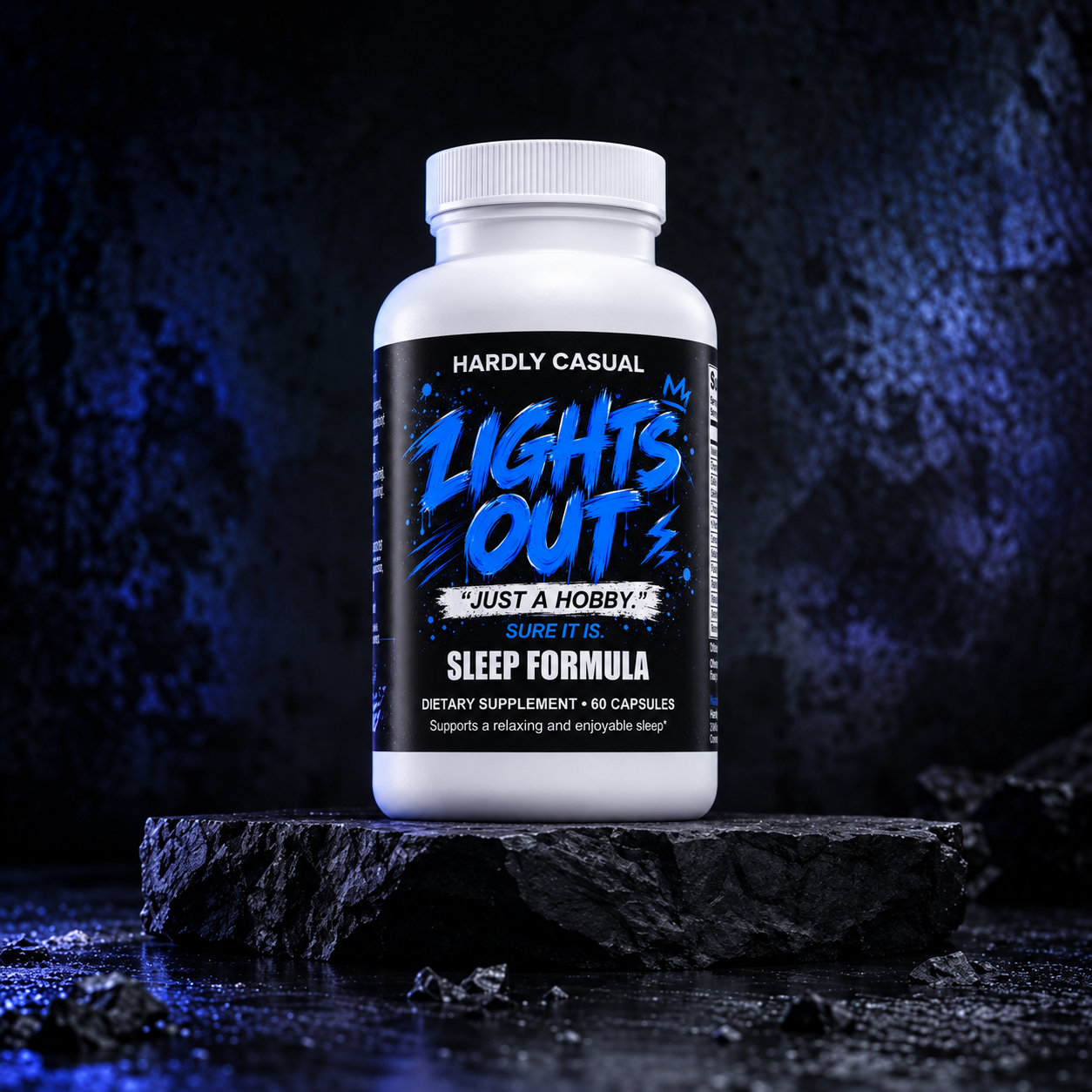 LIGHTS OUT Sleep Formula bottle with capsules